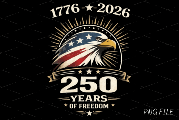 Bald Eagle PNG: 250 Years of Freedom Design