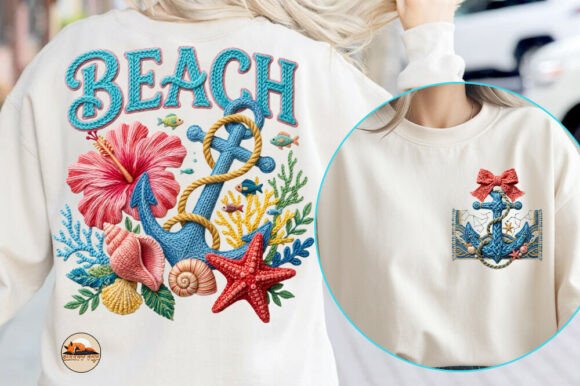 Beach Anchor Png: Tropical Floral Summer Design Assets