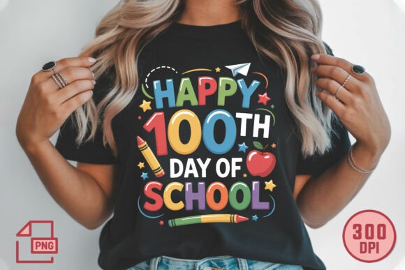 Celebrate 100 Days with a Cheerful PNG Design
