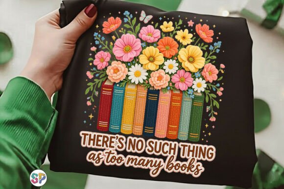 Faux Yarn Floral Bookish Sublimation PNG: A Designer's Cozy Asset