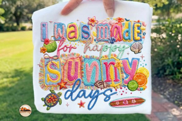 Faux Yarn Sunny Days Summer Shirt PNG: A Textured Delight for Creative Projects