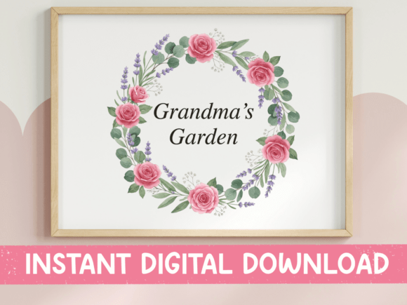 Grandma's Garden Rose Wreath: A Floral Design Asset