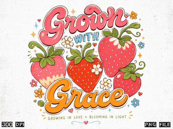 Grow with Grace: Your New Favorite Kawaii Strawberry Design