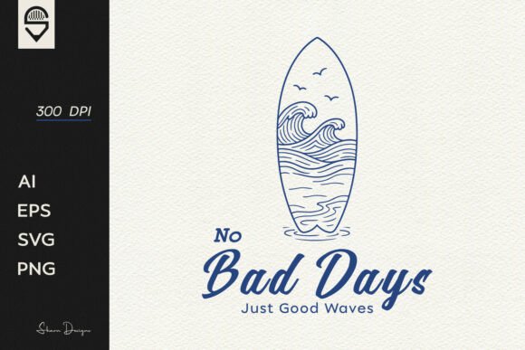 Minimalist Surfboard Ocean Design: A Clean Wave for Your Brand