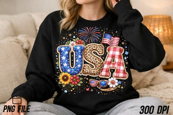Patriotic Patchwork USA: A Faux Patchwork Design for Creative Projects