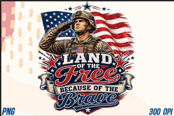 Soldier Land of the Free USA America PNG: A Graphic for Impact